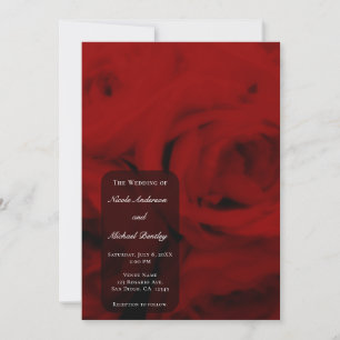 Convites Rosas Vermelhas Macias e Cremosas Casamento Minima