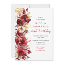 Rosas vermelhas Românticas Festa de aniversário Fl