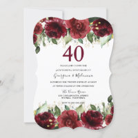 Rosas Vermelhas Romântico Floral 40º Aniversário