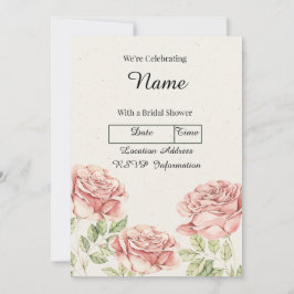 Convites Rosas Vintage Personalizados