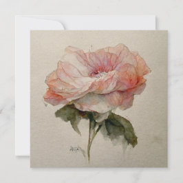 Convites Rose Aquarelle Watercolor Rose Painting