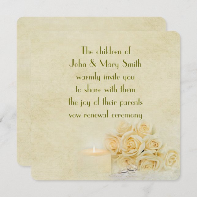 Convites Rose Bouquet Invite (Frente/Verso)