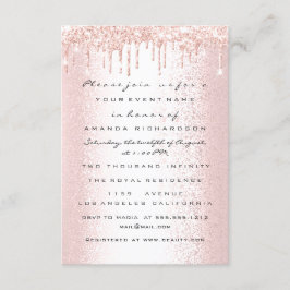 Convites Rose Brilho Gotas Casamento Nupcial Doce 16º