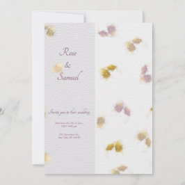 Convites Rose Floral Glitter Paper Textured Wedding 