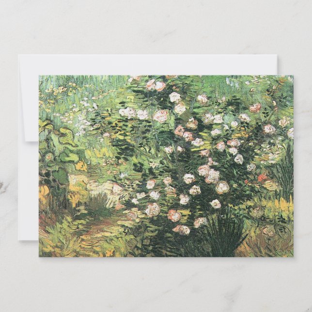 Convites Roseira em Flor por Vincent van Gogh (Frente)