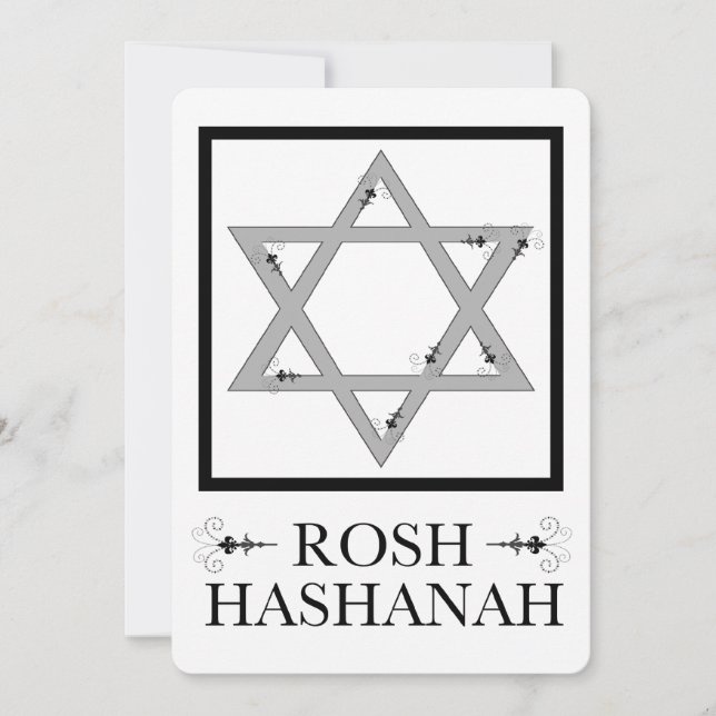 Convites rosh hashanah (estrela de davi) (Frente)