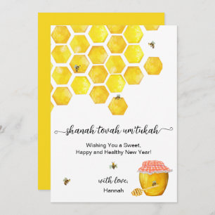 Convites Rosh Hashanah Honey Jewish New Year Card