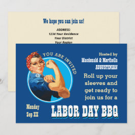 Convites Rosie Riveter LABOR DAY CHURRASCO