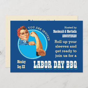 Convites Rosie Riveter LABOR DAY CHURRASCO