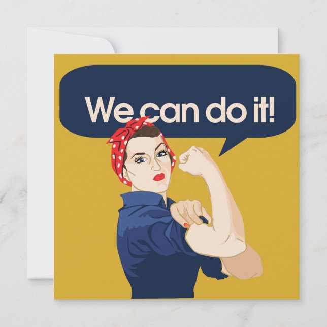 Convites Rosie Riveter Podemos fazer isso (Frente)