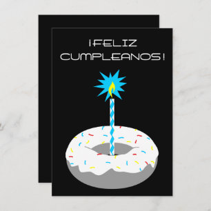 Convites rosquilla dos cumpleanos do feliz