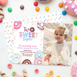 Convites Rosquinha 2 Foto de festa de segundo aniversário d