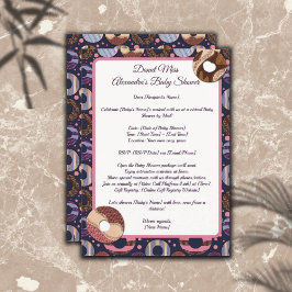 Convites Rosquinha Baby Girl Purple Chá por e-mail