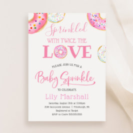 Convites Rosquinha borrifada com o Dobro do Amor Twin Baby