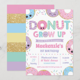 Convites Rosquinha Cresce Kawaii Aniversários Rapariga