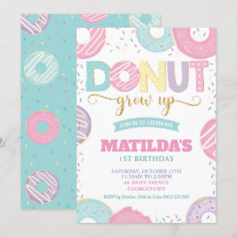 Convites Rosquinha Cresce primeiro aniversario Festa de Noz