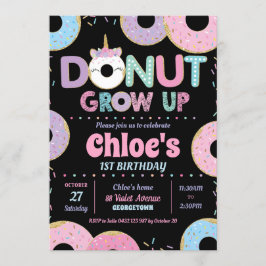Convites Rosquinha Cresce Unicorn Aniversários de Aniversár