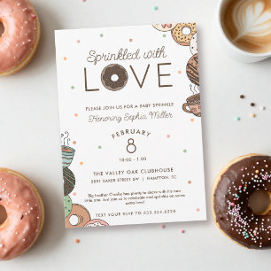 Convites Rosquinha de Chocolate Espalhada com Amor Bebê Spr
