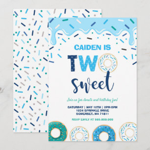 Convites Rosquinha Dois Doce Aniversário Festa de Rosquinh