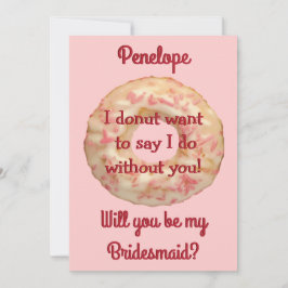 Convites Rosquinha e borrifadas cor-de-rosa Você será minha