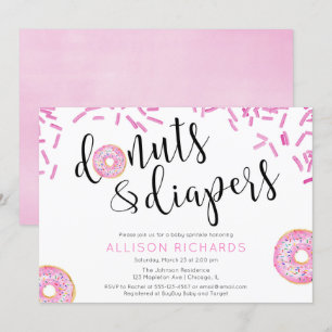 Convites Rosquinha e fralda bebê borrifado