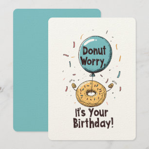 Convites Rosquinha Preocupada, é o seu aniversário engraçad