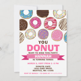 Convites rosquinha que deseja perder esta festa de aniversá
