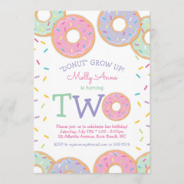 Convites Rosquinha segundo aniversário Invitação asores cor