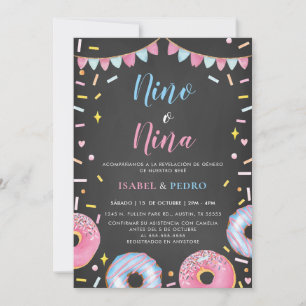Convites Rosquinhas de Aquarelas - Espanhol Preto - Revisão