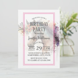 Convites Rosto de cavalo com coroa