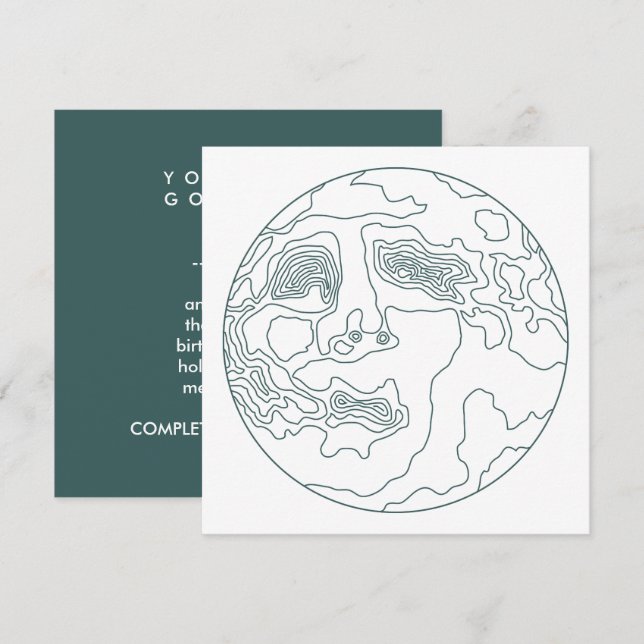 Convites rosto na lua (Frente/Verso)
