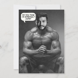 Convites Rosto personalizado engraçado na foto de um constr