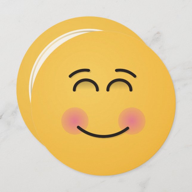 Convites Rosto sorridente com olhos sorridentes (Frente/Verso)