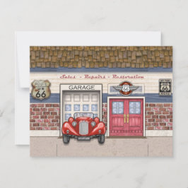 Convites Rota 66 - Carros vintage-