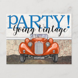 Convites Rota 66 - Carros vintage-