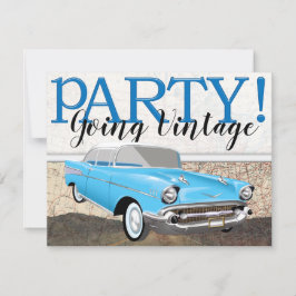 Convites Rota 66 - Carros vintage-