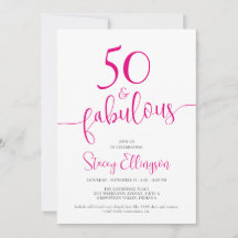 Rota e Fabuloso Script Rosa Aniversário de 50 anos