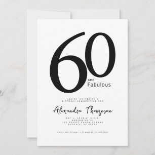 Convites Roteiro 60 e Fabuloso Aniversário de 60 anos