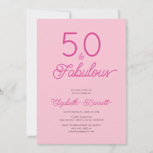 Convites Roteiro Cinquenta e Fantástico Rosa Aniversário de