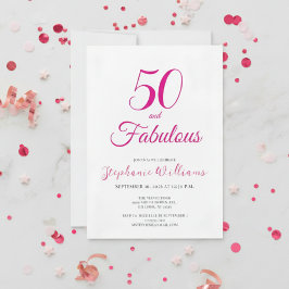 Convites Roteiro de 50 anos e Fabuloso Aniversário de 50 an