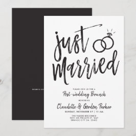 Convites Roteiro de Casamento Recém-Casados Brunch Pós-Casa