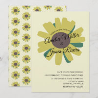 Roteiro de Girassol Verde Amarelo Casamento Rústic
