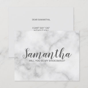 Convites Roteiro de mármore elegante da proposta   da dama