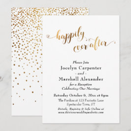 Convites Roteiro Dourado Felizes para Sempre Confete Costas