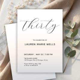 Convites Roteiro Minimalista Moderno Pérola Aniversário de