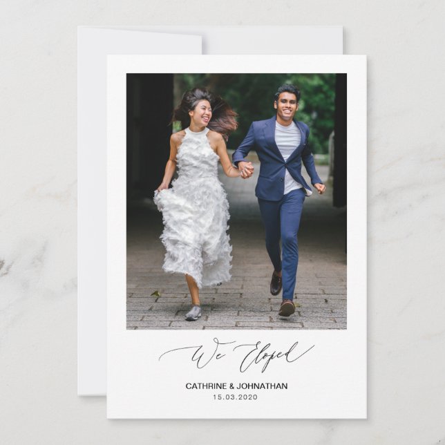 Convites Roteiro Preto Romântico, Casamento às Escuras (Frente)