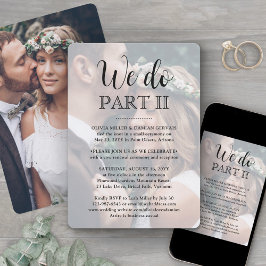 Convites Roteiro Simples de Casamento Sequência 2 Fotos Nós