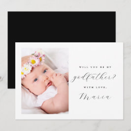 Convites Roteiro Simples Fotografia de Proposta de Padrinho