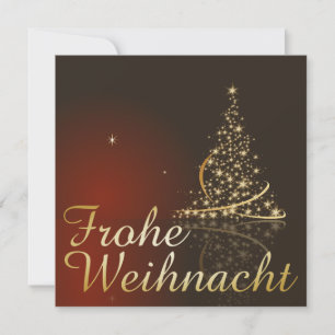 Convites Rotes Weihnachtsmočimit goldenem Weihnachtsbaum