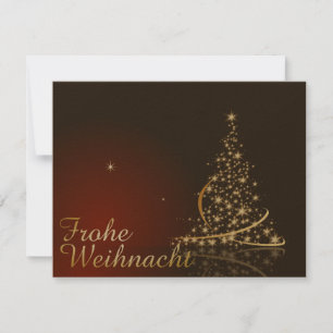 Convites Rotes Weihnachtsmočimit goldenem Weihnachtsbaum